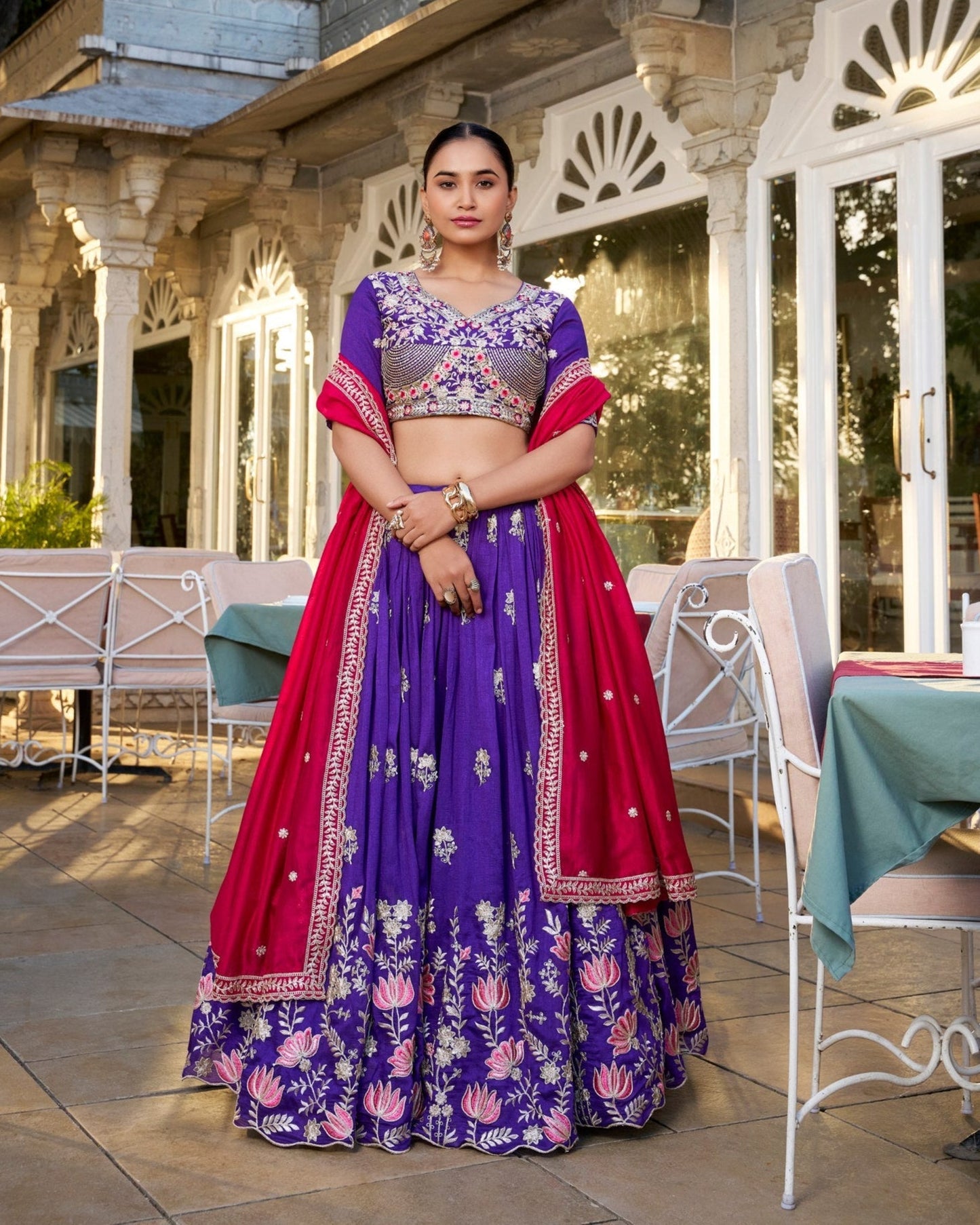 Royal Look Sequence & Embroidery Blue Lehenga Choli