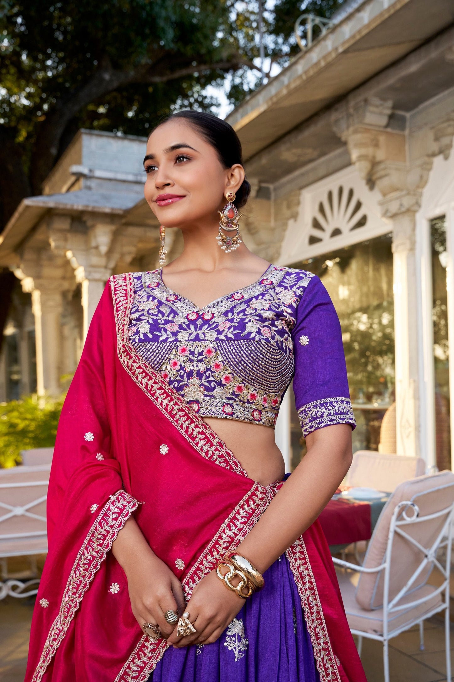 Royal Look Sequence & Embroidery Blue Lehenga Choli