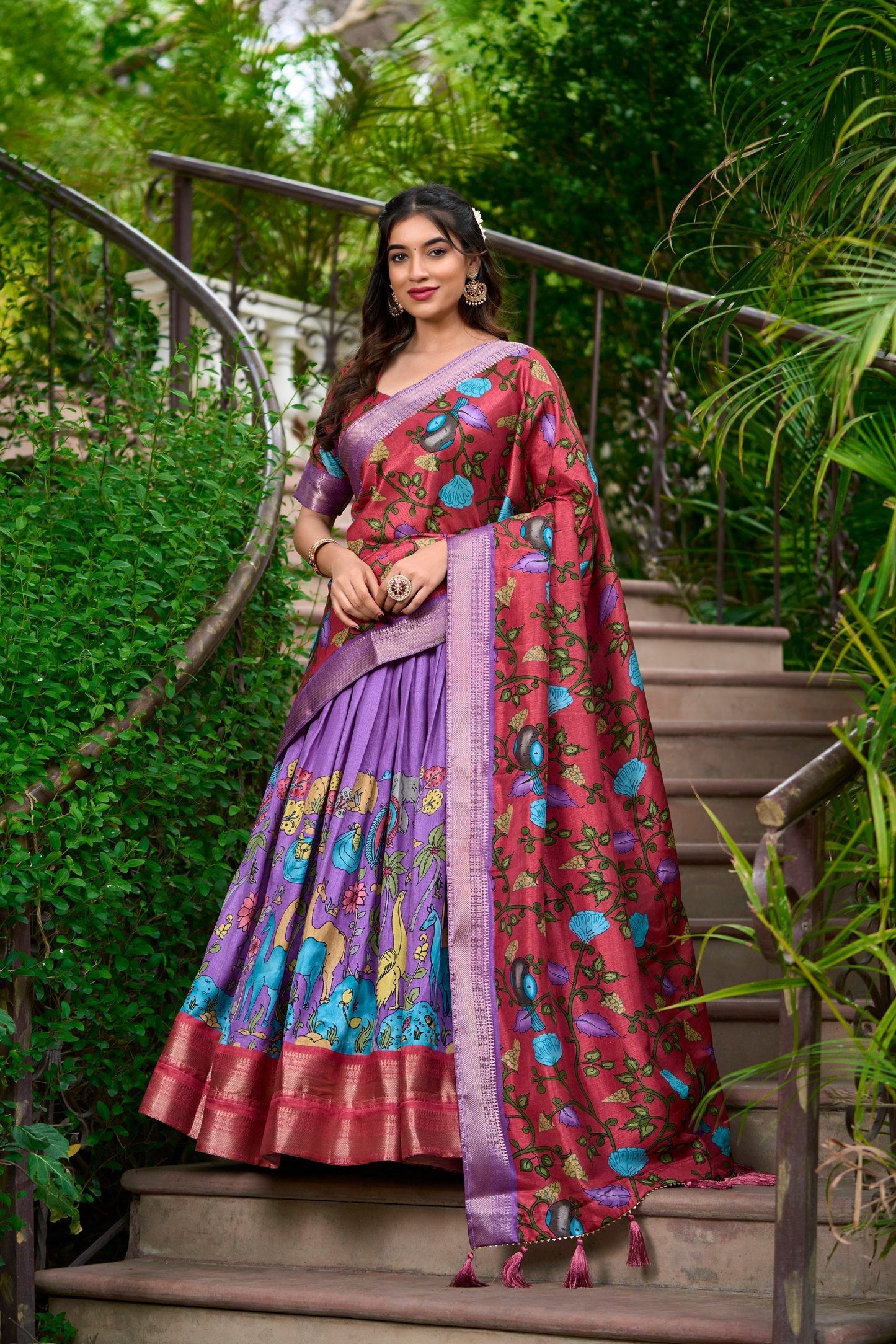 New Dola Silk Kalamkari Print Lehenga Choli
