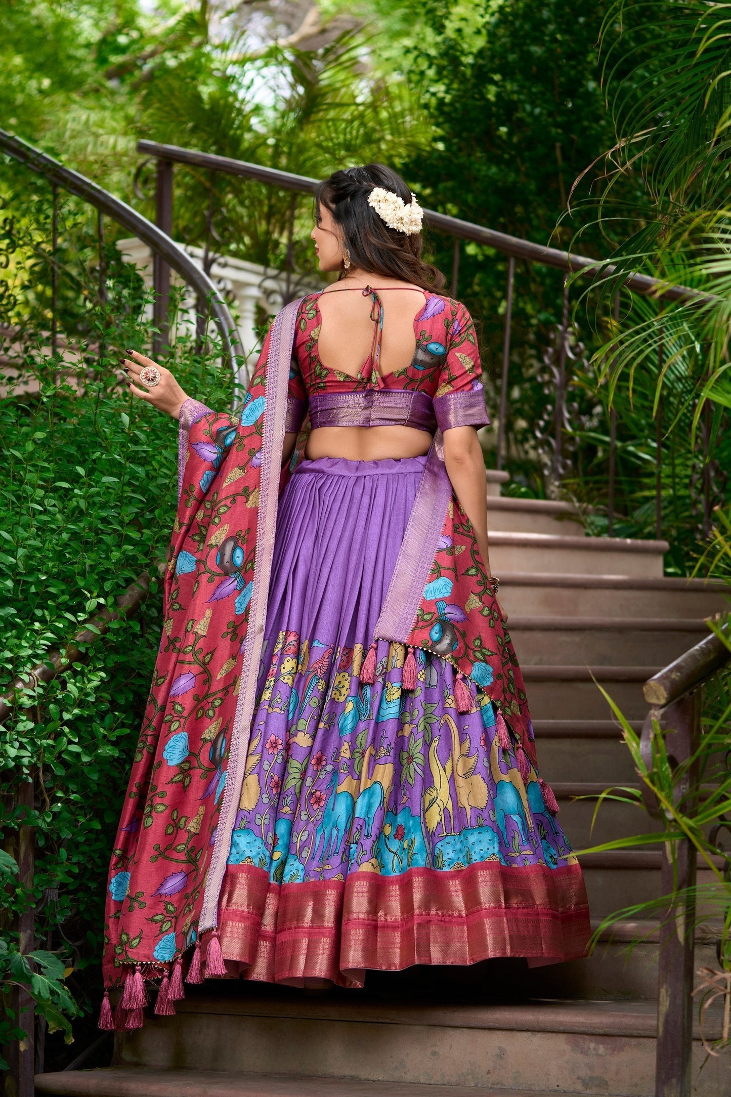 New Dola Silk Kalamkari Print Lehenga Choli