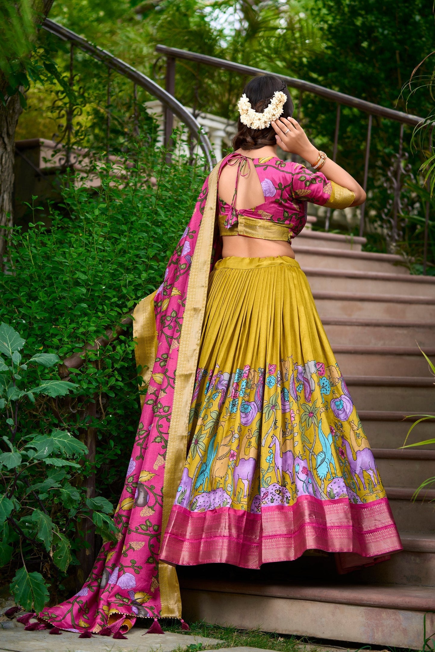 New Dola Silk Kalamkari Print Lehenga Choli