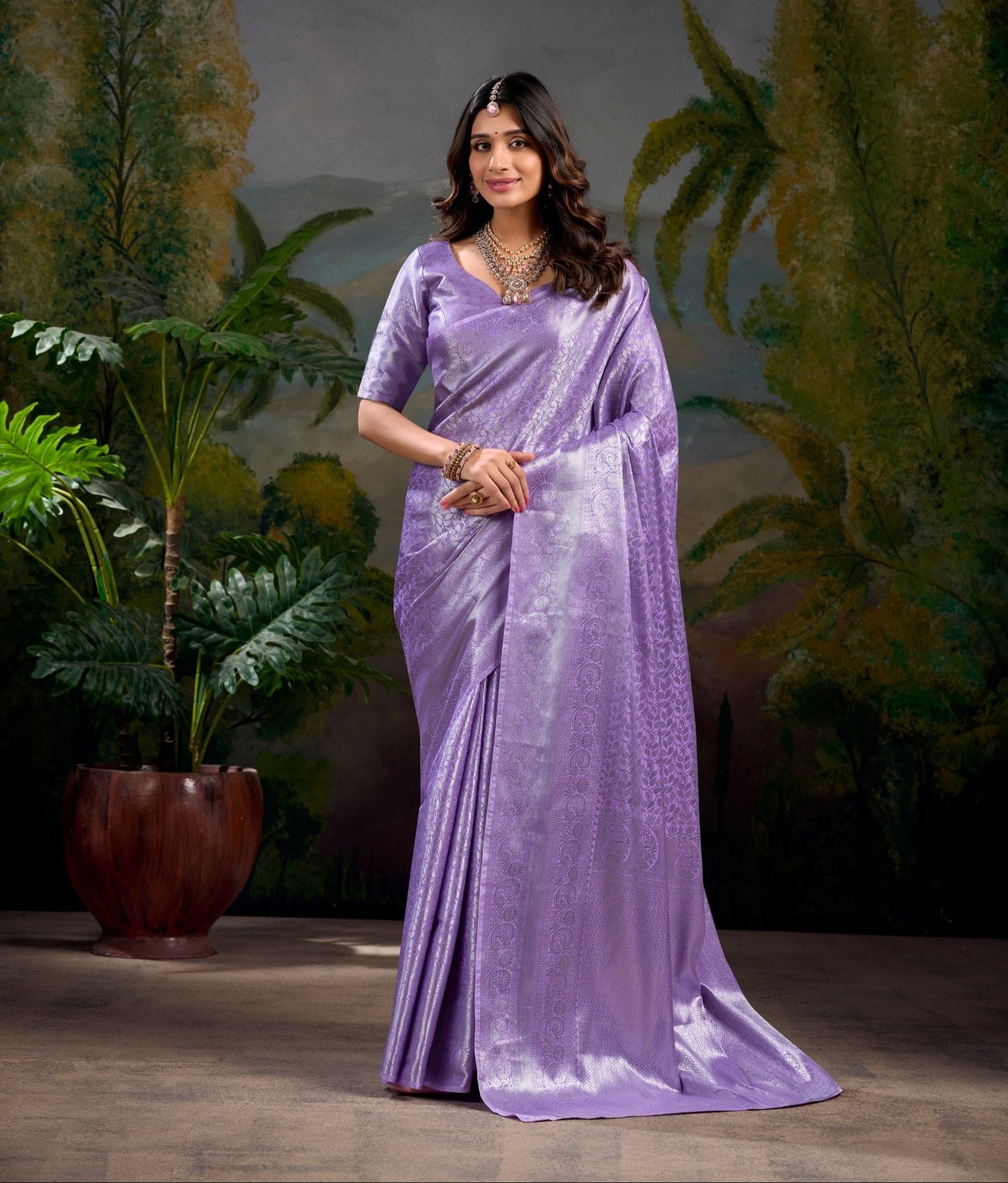 Latest Kanjivaram Zari Weaving work Saree