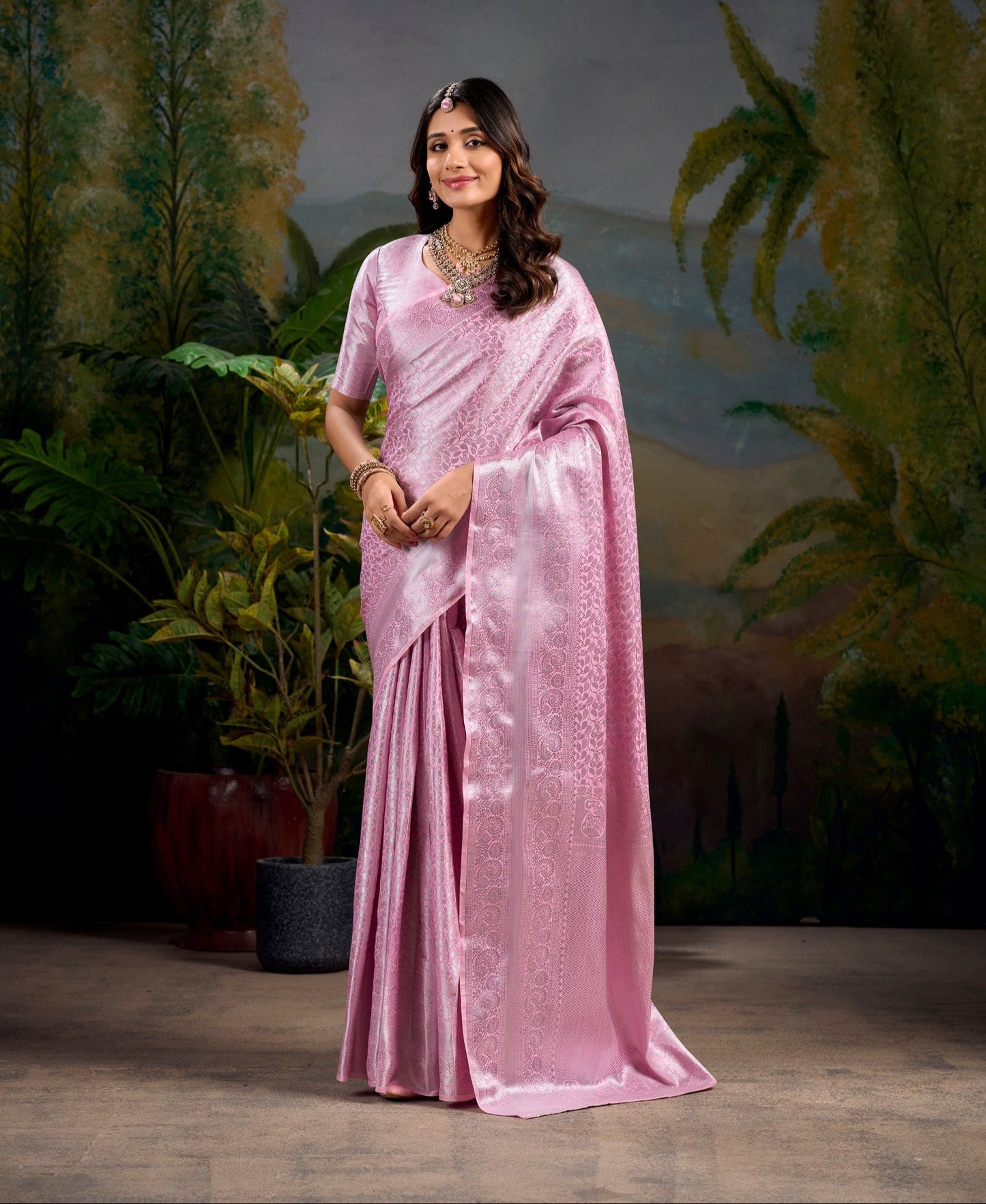 Latest Kanjivaram Zari Weaving work Saree