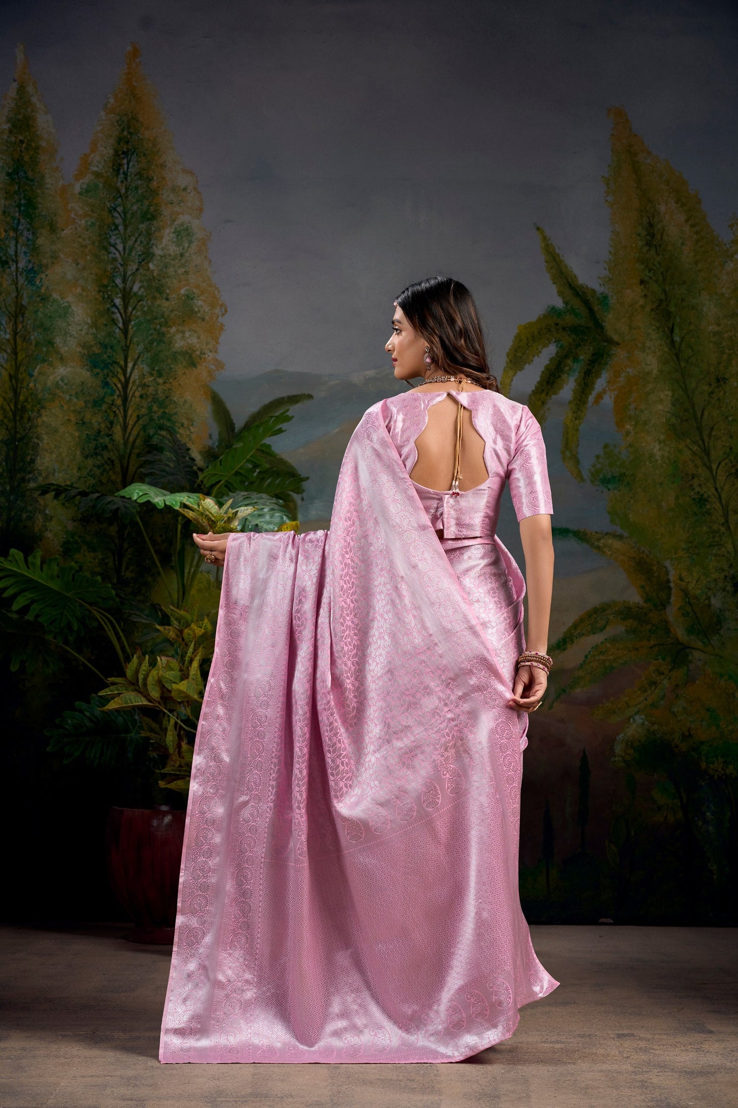 Latest Kanjivaram Zari Weaving work Saree