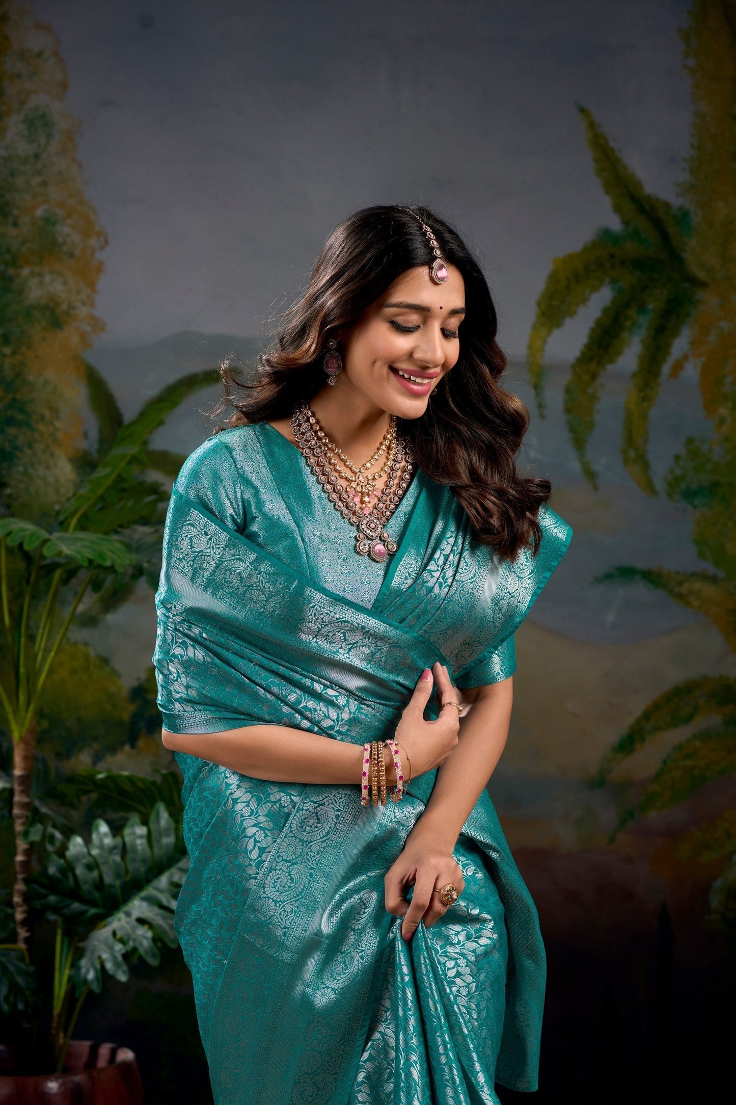 Latest Kanjivaram Zari Weaving work Saree