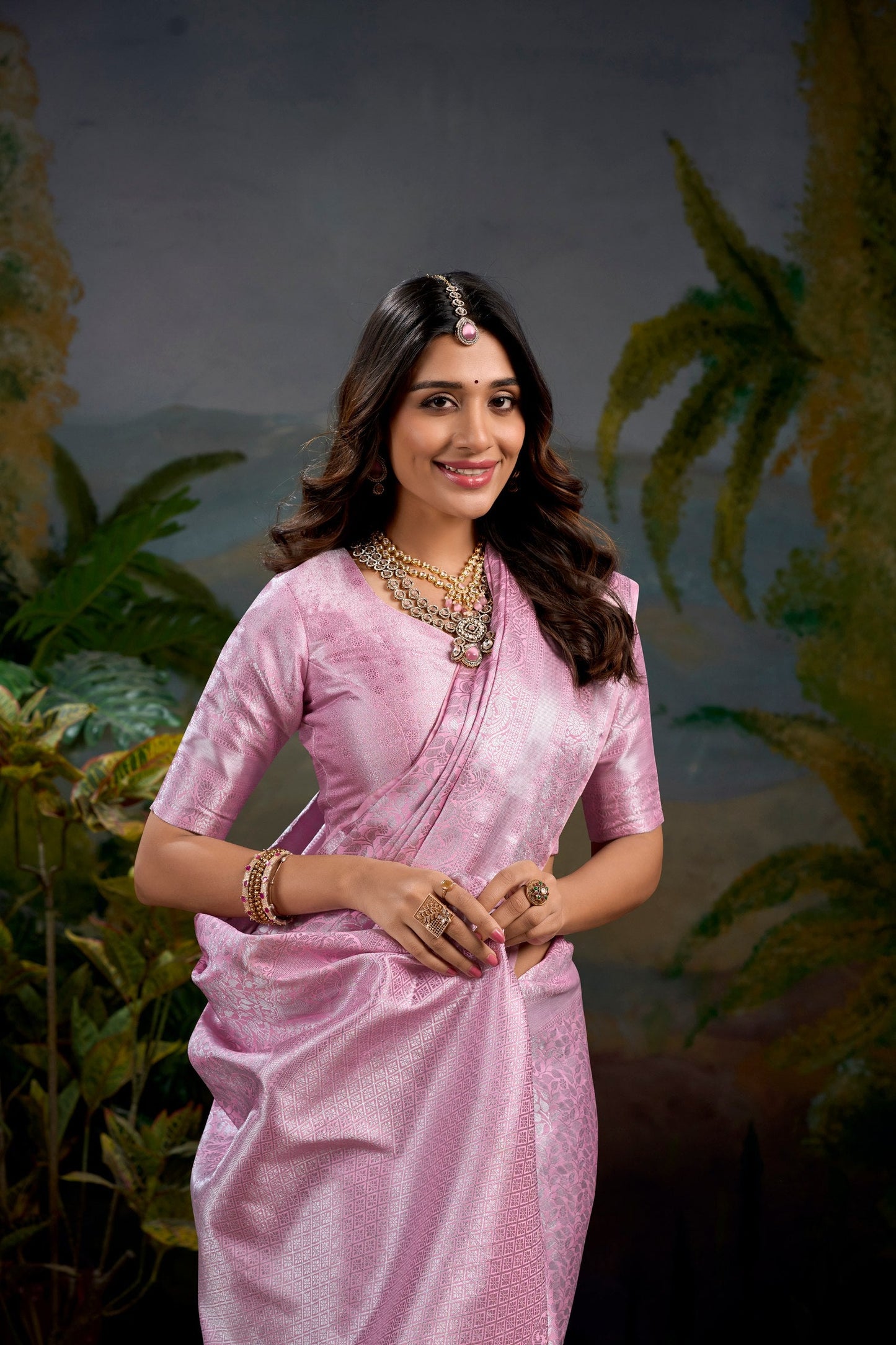 Latest Kanjivaram Zari Weaving work Saree