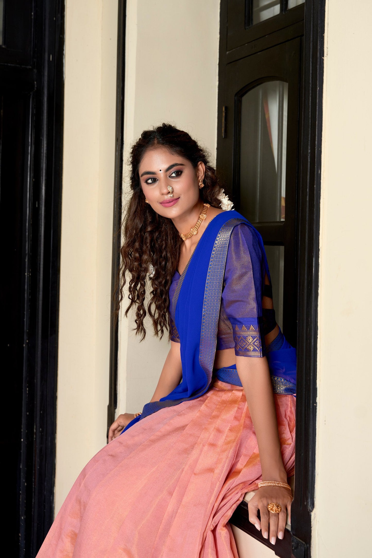 Trending Kanchipuram Zari Weaving Lehenga Set