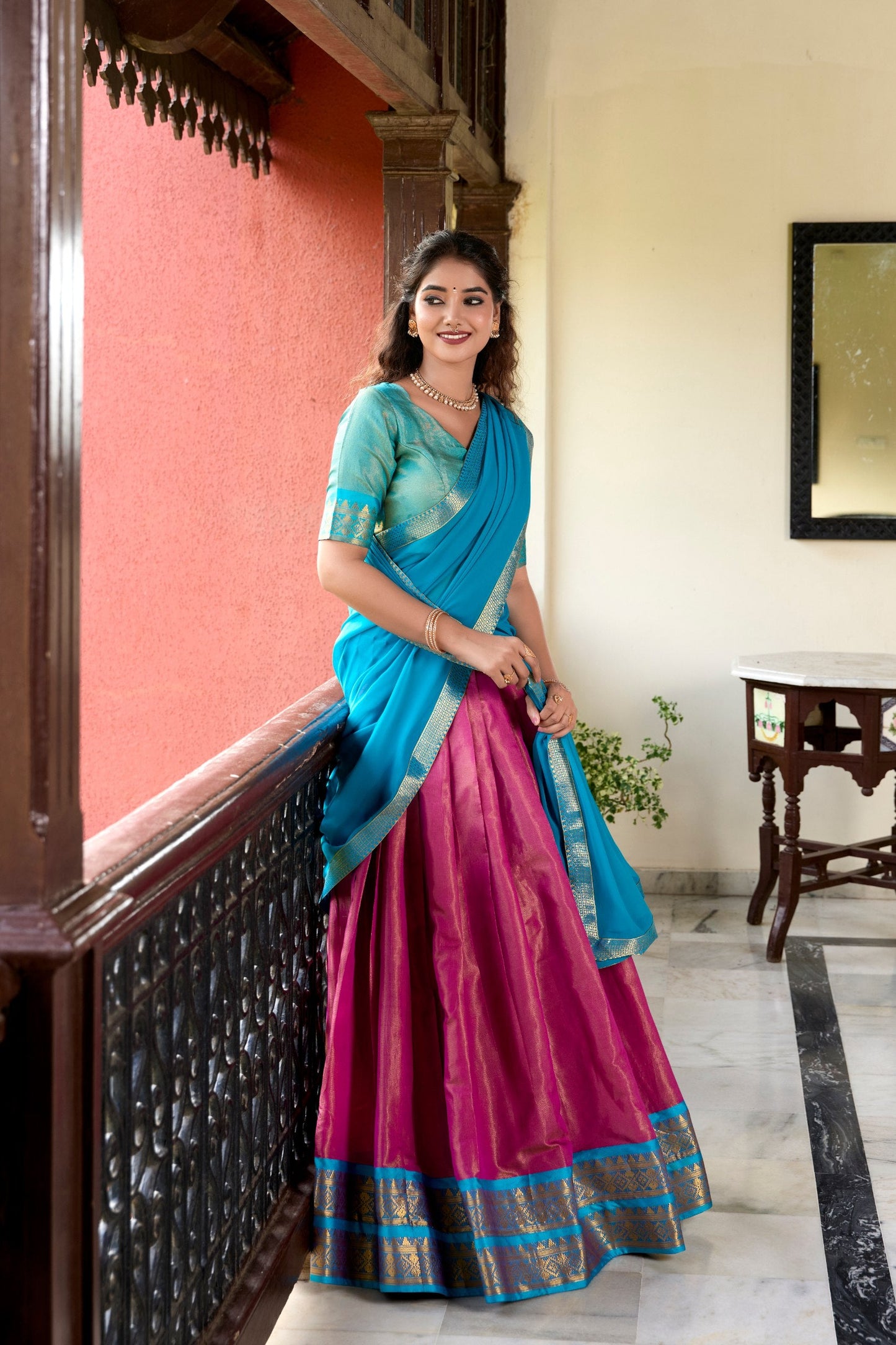 Trending Kanchipuram Zari Weaving Lehenga Set