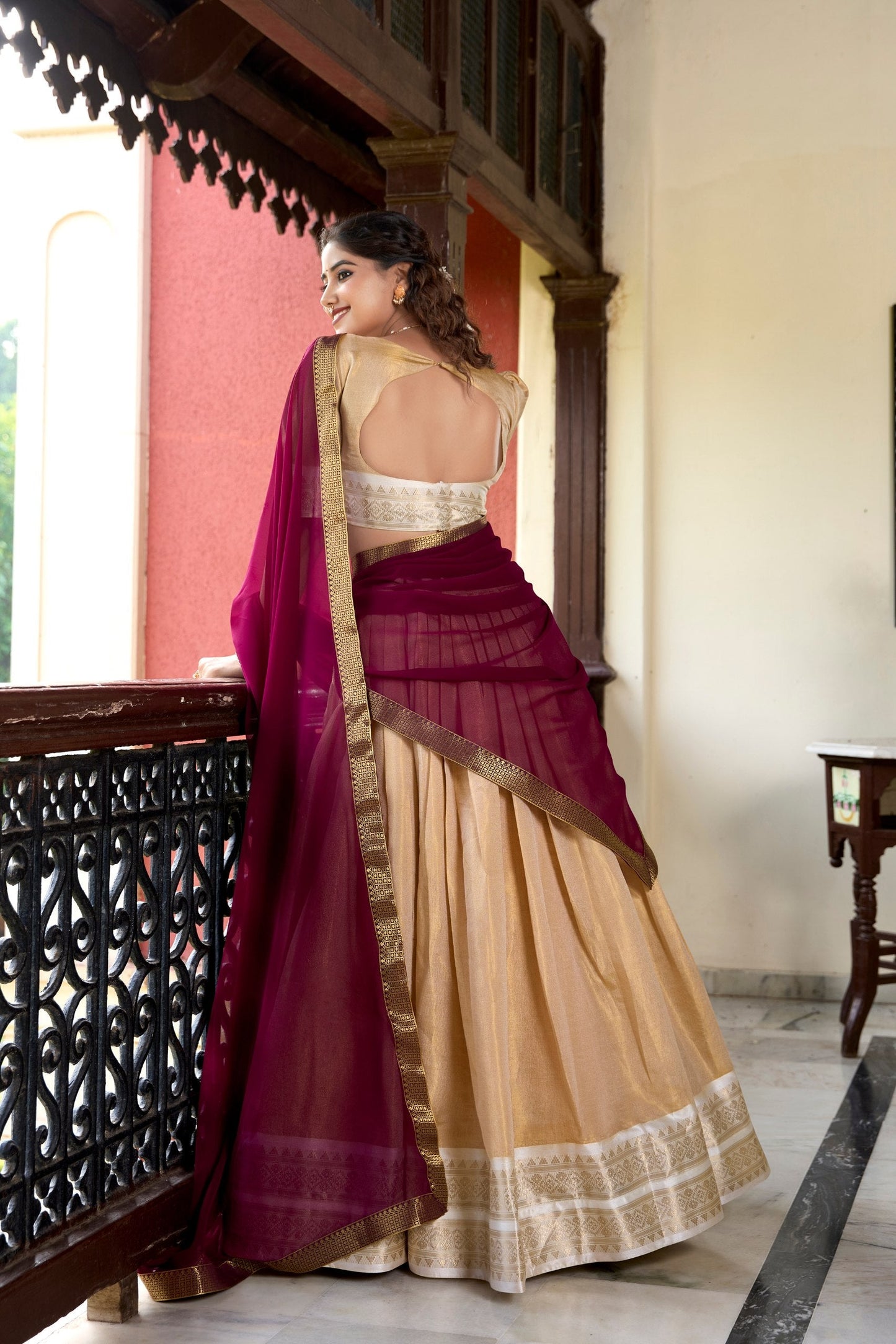 Trending Kanchipuram Zari Weaving Lehenga Set