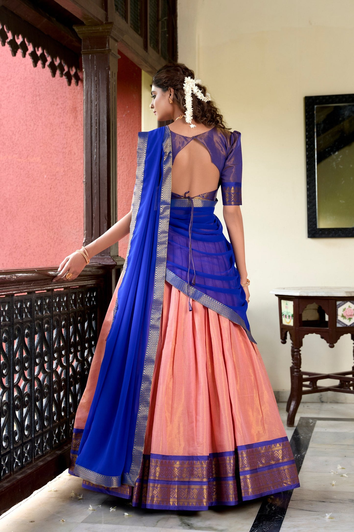 Trending Kanchipuram Zari Weaving Lehenga Set