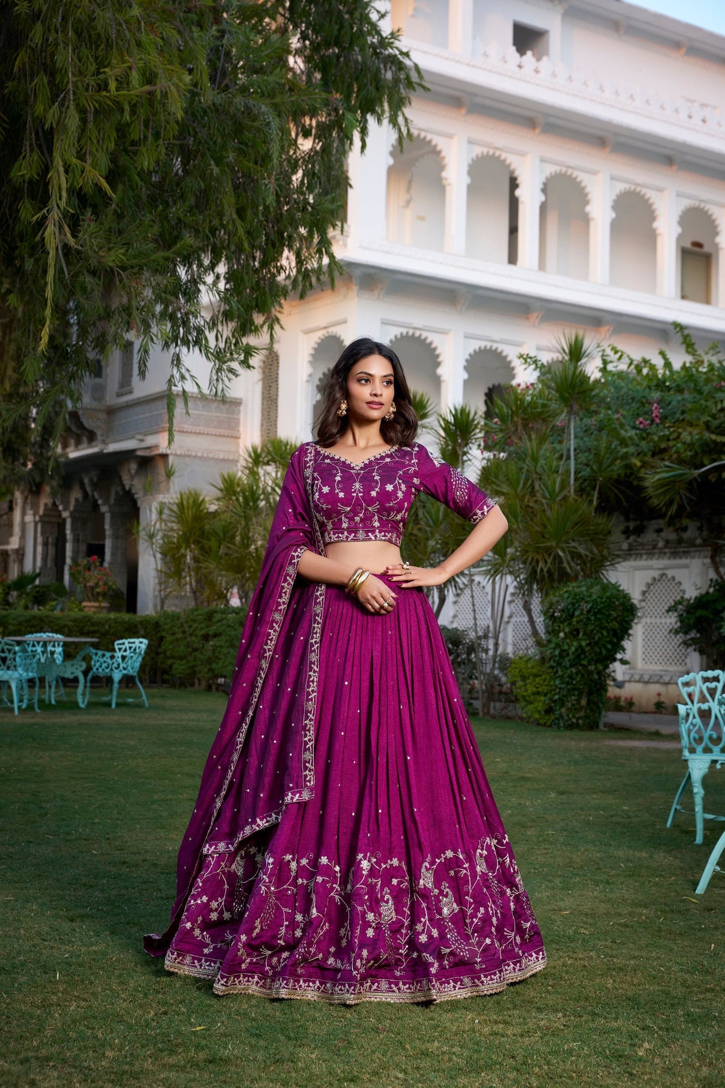Purple Color Embroidey & Sequence work Lehenga Choli