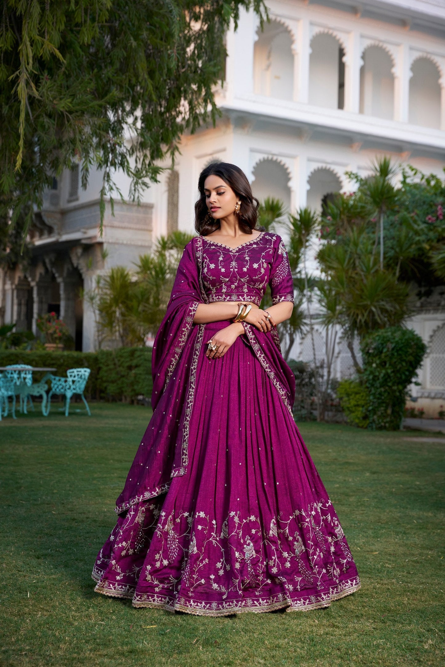 Purple Color Embroidey & Sequence work Lehenga Choli