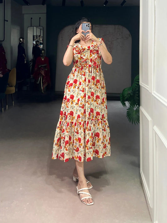 Latest Floral Print Dress For Summer